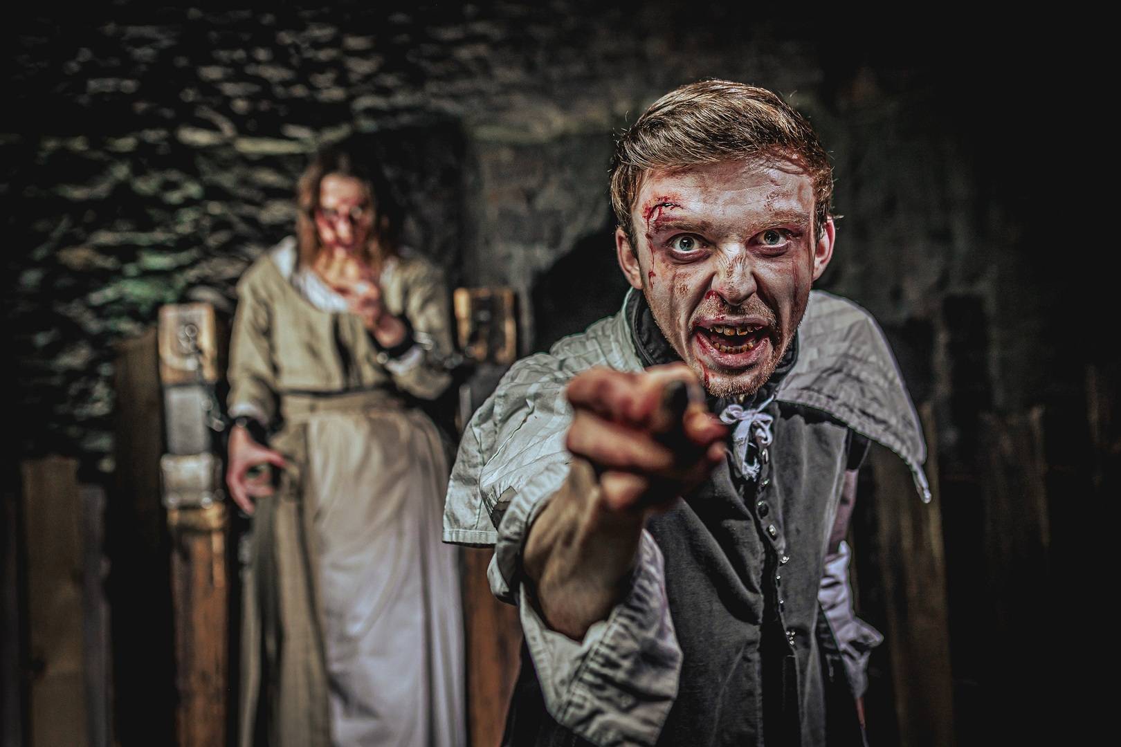 Two Edinburgh Dungeon performers